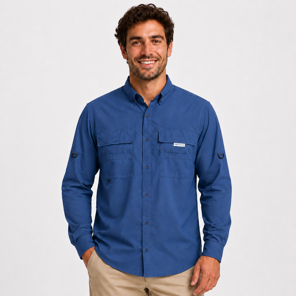 Camisa Manga Longa Azul - Pro Angler