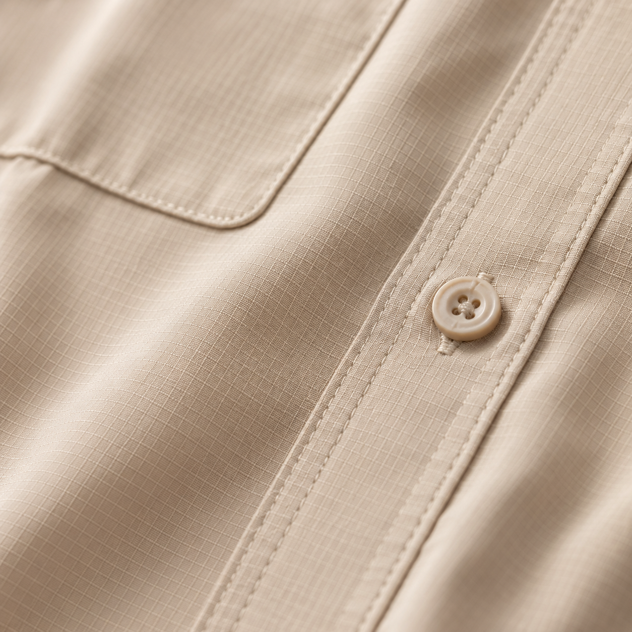 Camisa Manga Curta Bege - Pro Angler
