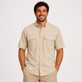Camisa Manga Curta Bege - Pro Angler