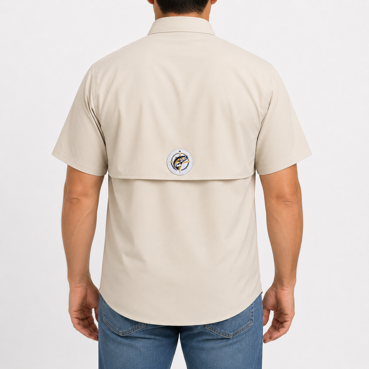 Camisa Manga Curta Bege - Pro Angler