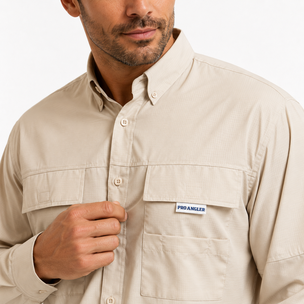 Camisa Manga Longa Bege - Pro Angler