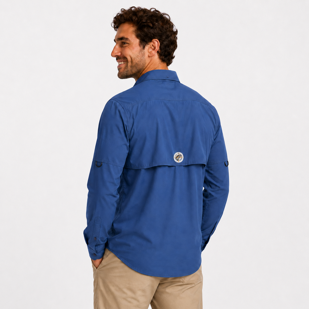 Camisa Manga Longa Azul - Pro Angler
