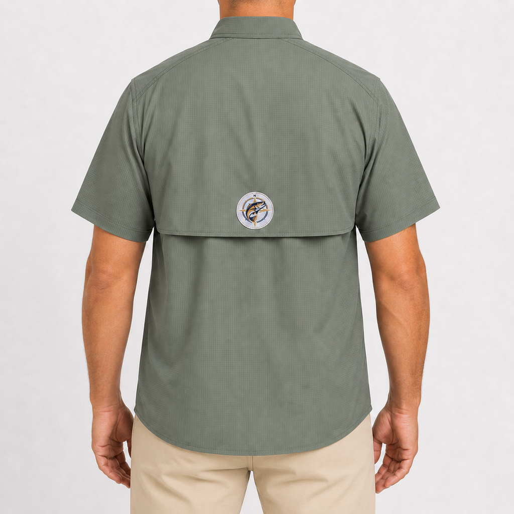 Camisa Manga Curta Musgo - Pro Angler