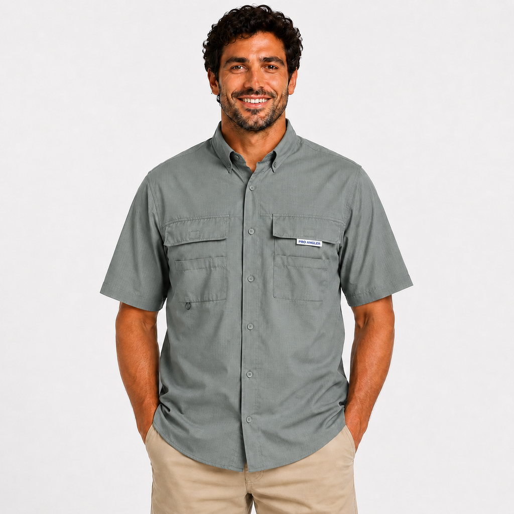 Camisa Manga Curta Musgo - Pro Angler