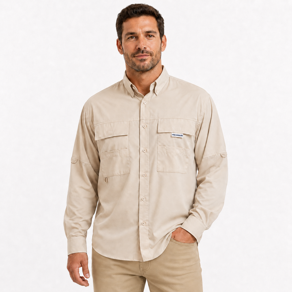Camisa Manga Longa Bege - Pro Angler